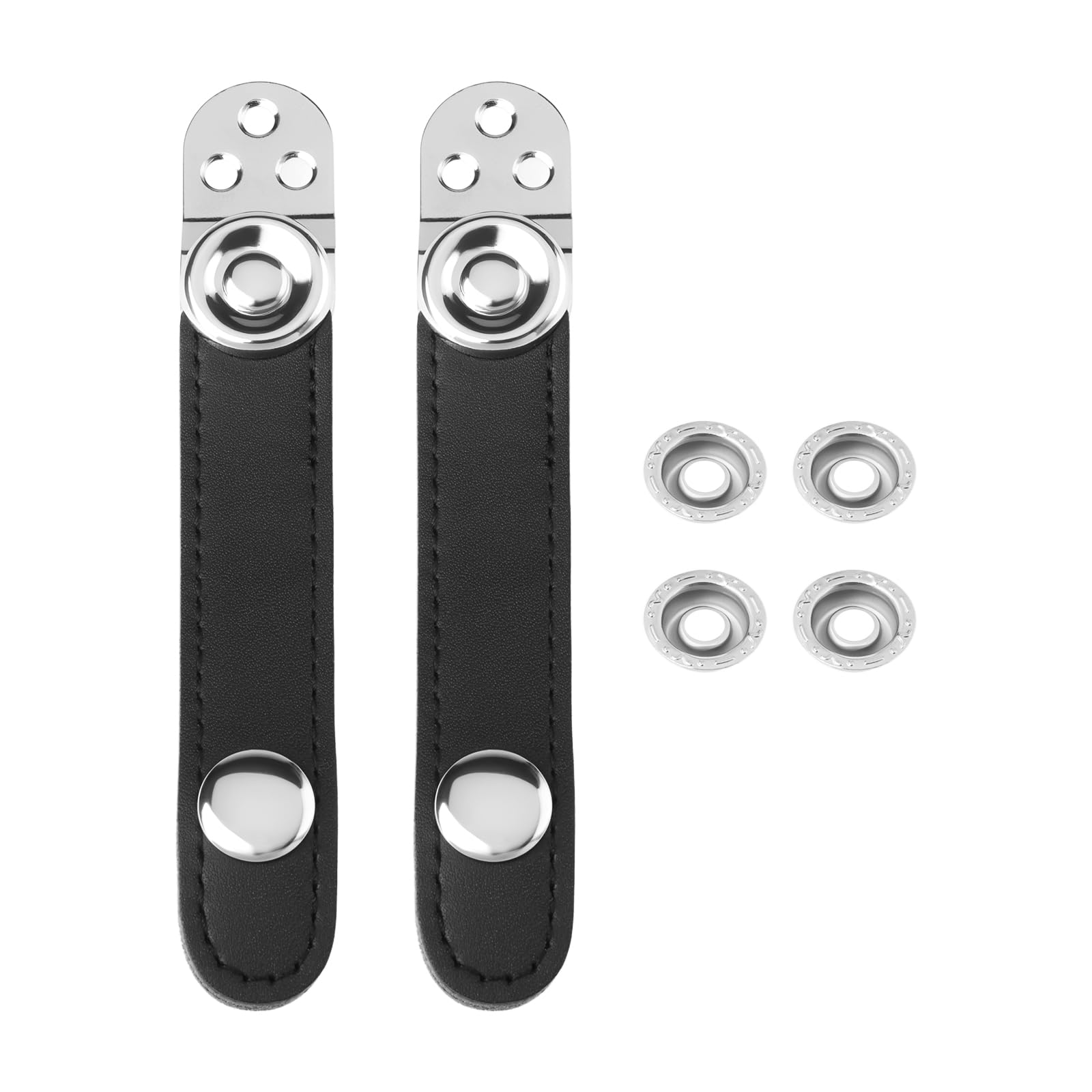 VGOL 2Pcs Adjustable PU Leather Bellows Straps for Bass Accordions with Buckles,7.4cm