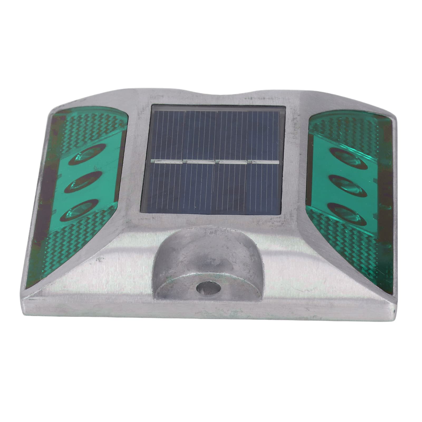 Thonlai Solar Road Stud Light, Aluminum Alloy IP68 with Light Sensing for Driveway Sidewalk Stair Outdoor Road Safety Marker (Green)