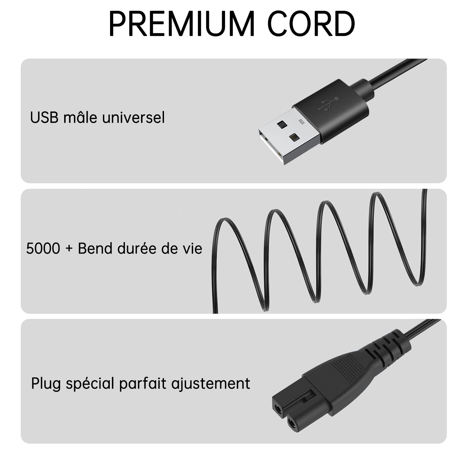 Chargeur 5V USB Câble Compatible Aspirateur Piscine Intex ZR100 28626 28620