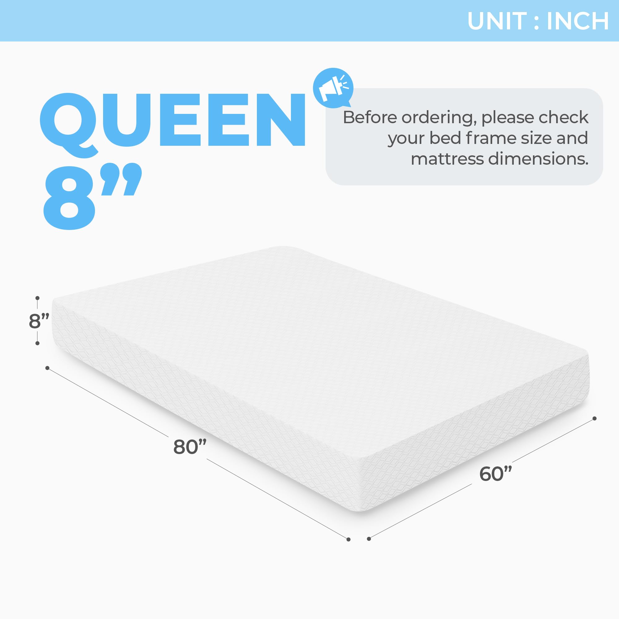 Amazon.com: Neo Sleep 8 Inch Queen Cooling Gel Memory Foam