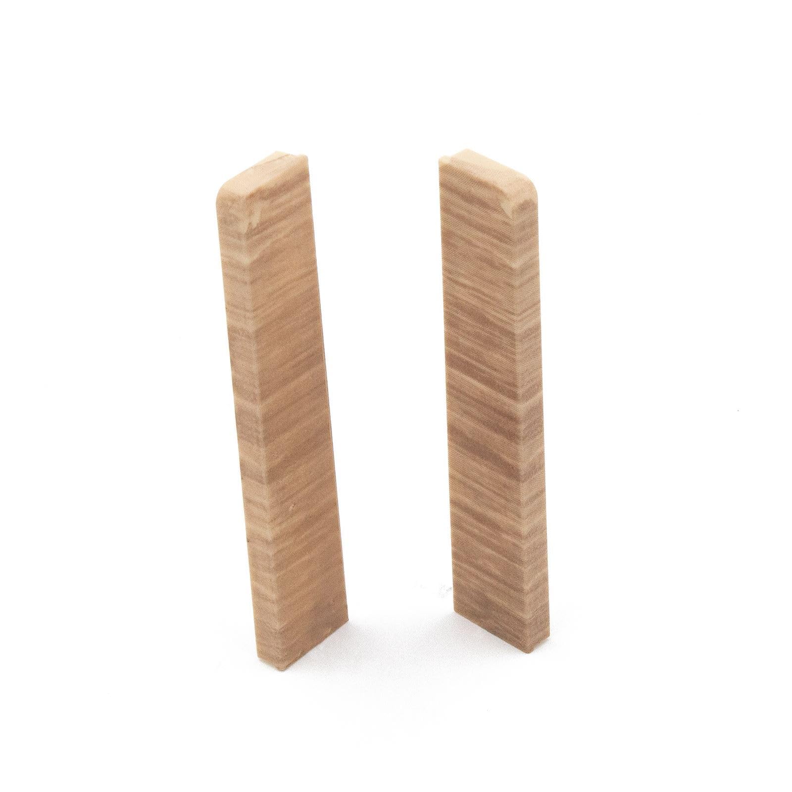 MasterLine Skirting Board End Caps (Pair) - Chalky Brown