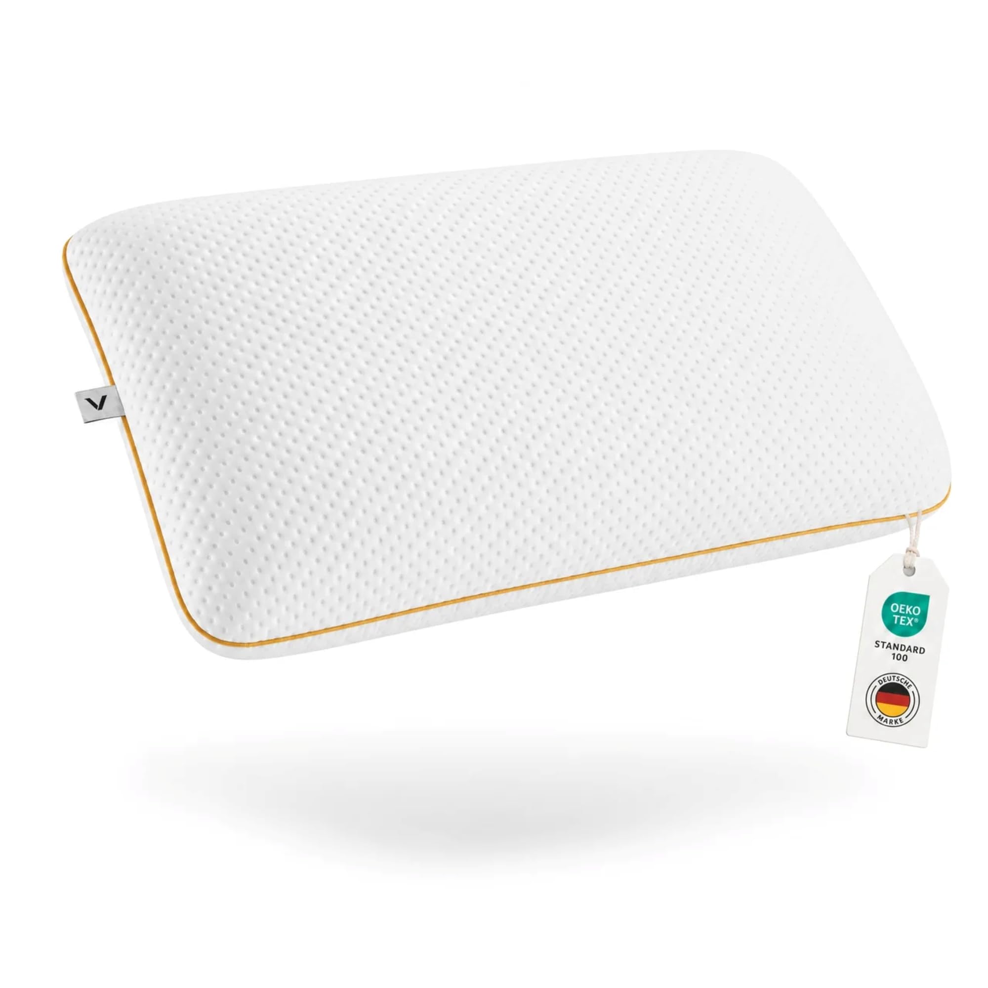 Air Comfort Flow+ Kopfkissen 60 x 40 cm – ergonomisches Memory Foam Kissen mit Luftkanälen, atmungsaktiv, formstabil, Höhenwahl 9 oder 12 cm (60 x 40 x 12 cm)