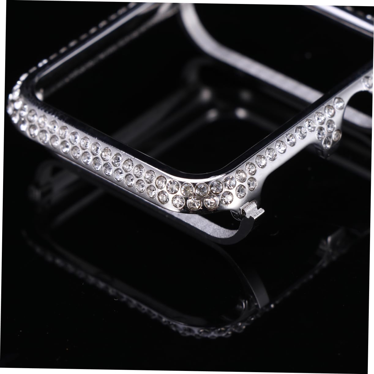 Mikikit Metal Watch Case Watch Case for Watch Touch Sensitivity Watch Case Diamond Plated Case Protective Shields Watch Protector Case Protector Case for Watch Protection Case