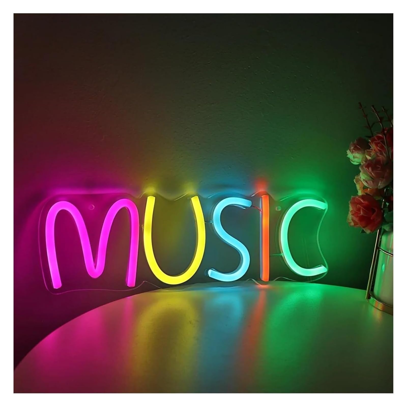 insegna Luminosa al Neon Insegna al Neon Musica Colorata, per Feste, Pub, Club, Negozi, Decorazioni per Compleanni