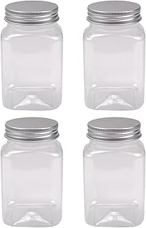 4Pcs Plastic Juice Bottle Drink Containers, Clear Food Storage Bottles for Homemade Beverages Transparent 420ML One Size