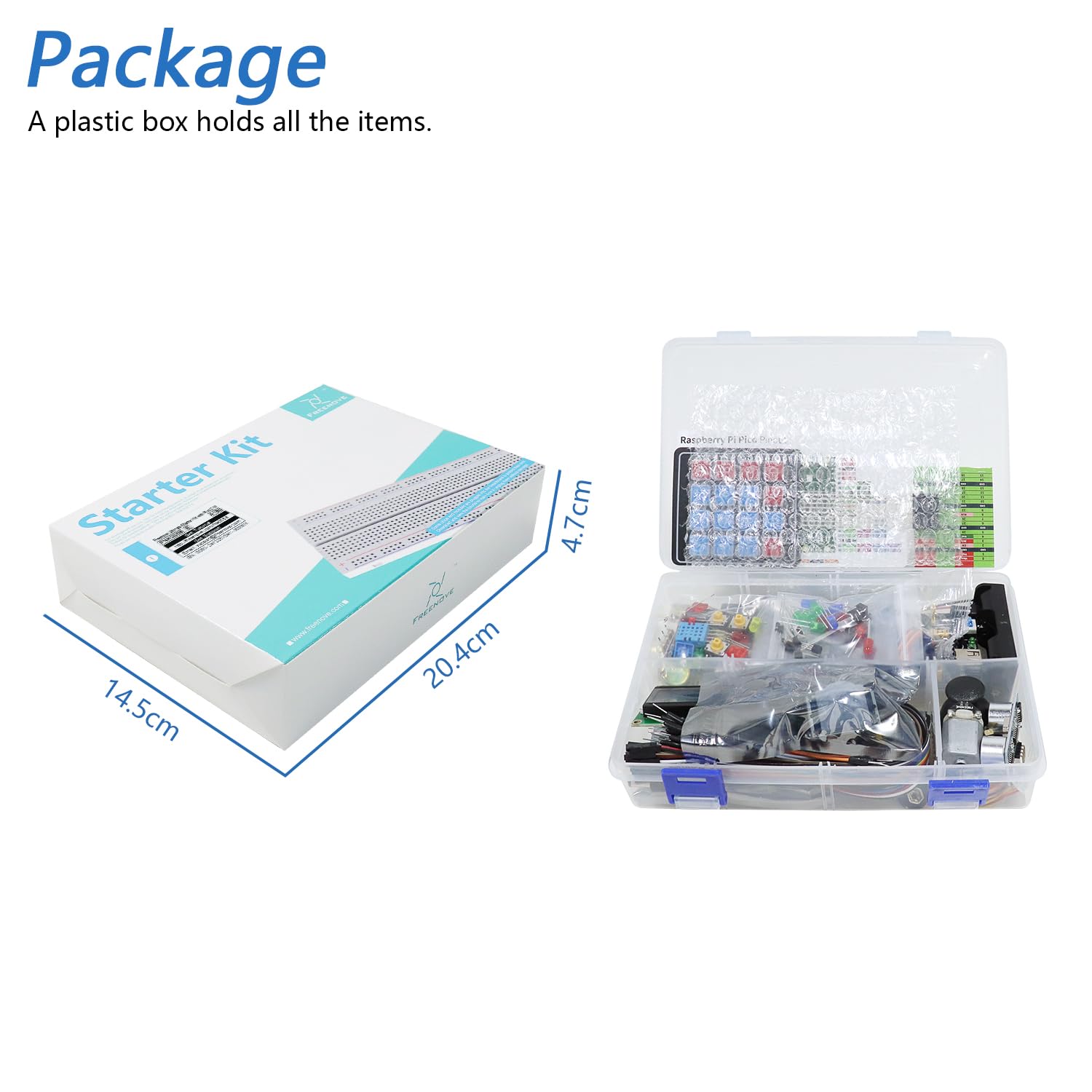 Freenove Ultimate Starter Kit for Raspberry Pi Pico 2 W (Included), Dual Arm Cortex-M33 and Dual Hazard3 RISC-V Microcontroller, 767-Page Detailed Tutorial, 224 Items, 119 Projects, Python C Java Code