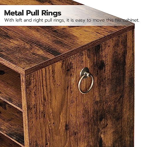 HOOBRO Literature Organizer, 27 Compartments Wooden Mail Organizer, Countertop Literature Sorter with Adjustable Shelves for Home, Office, School, Student Mailbox for Classroom, Rustic Brown FG27WF01