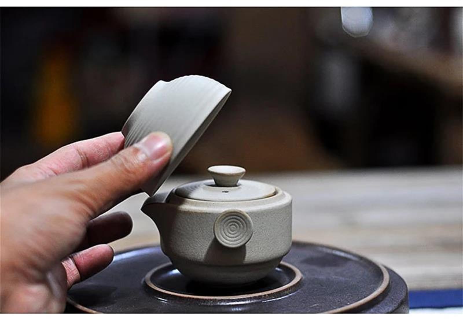 Nachmittagstee-Set, Kung-Fu-Tee-Set, Chinesisches Tee-Set, Nachmittagstee-Set im chinesischen Stil, Gongfu-Tee-Sets, Gaiwan-Kaffee-Teekanne, Tee-Set mit 1 Teekanne und 1 Tasse, Reise-Tee-Set