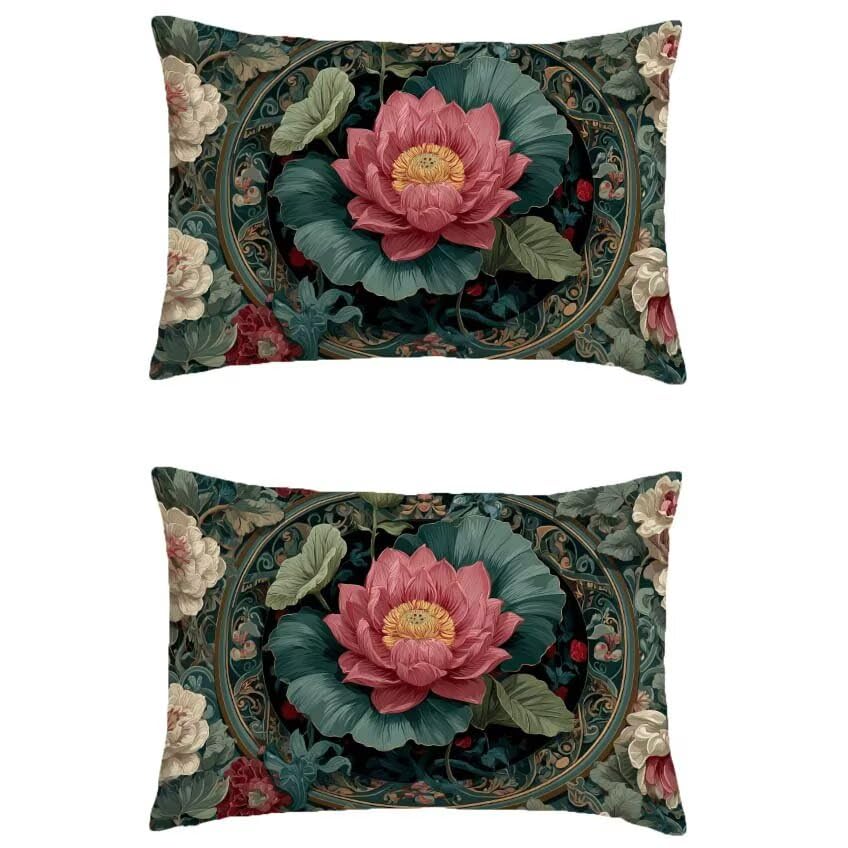 Housse coussin exterieur rose lin imperméable 60x90 contre l'humidité du patio