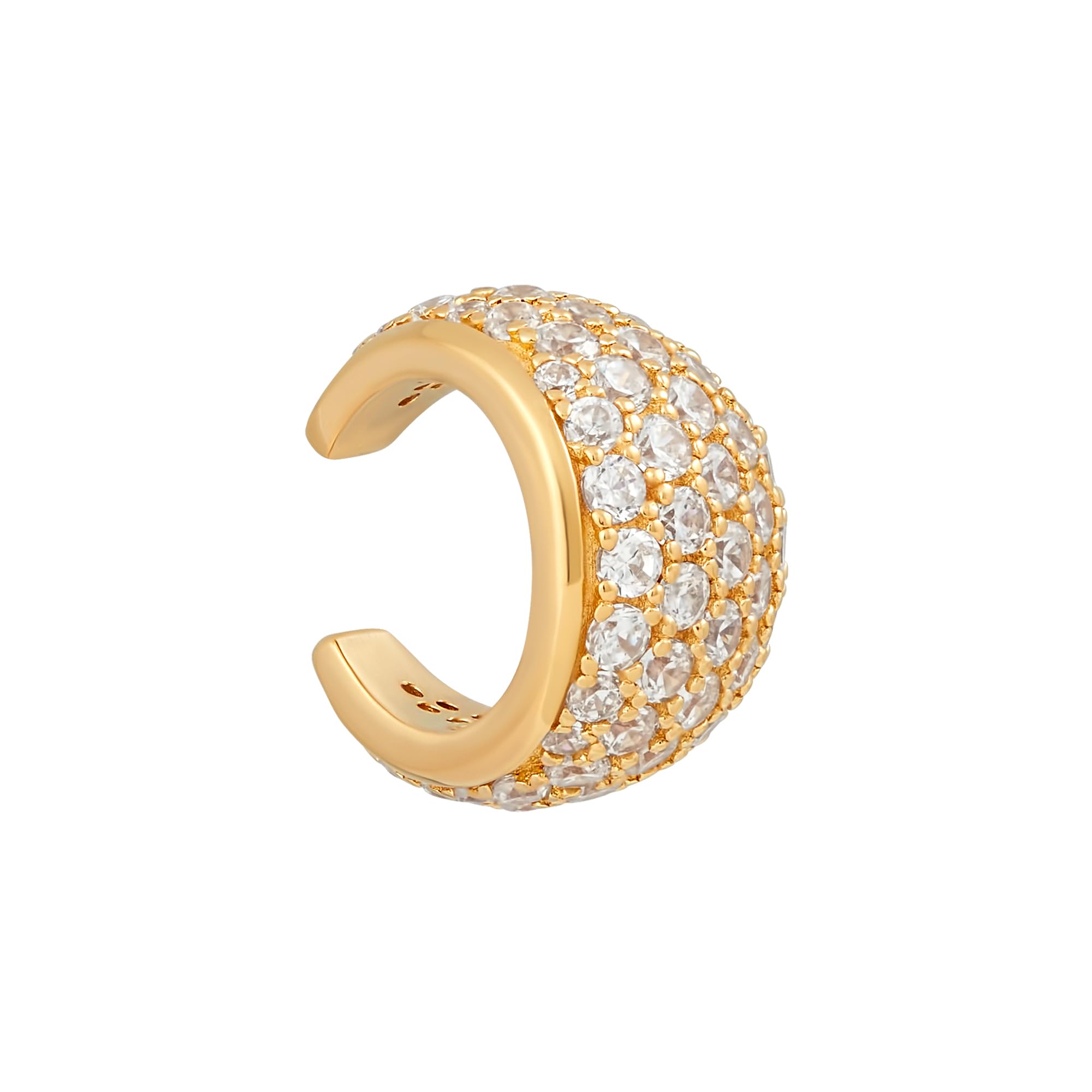 cai Damen Ear Cuff 925/- Sterling Silber 1,1cm Glänzend Zirkonia gelb 358220830V