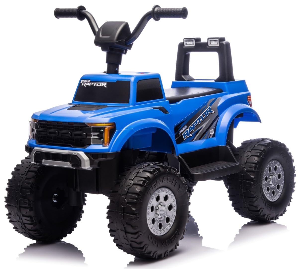 SUN BABY Ford Raptor F150 Jeździk elektryczny dla dzieci 12V - Niebieski | Silnik 30W, światła LED, duże koła terenowe, schowek pod siedzeniem, jazda przód/tył, pedał gazu, do 30 kg