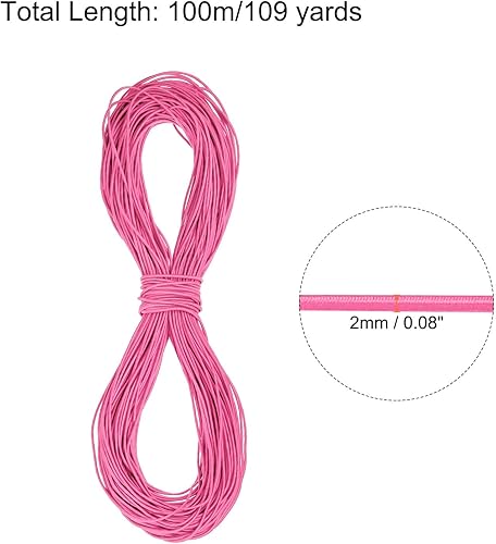 Vista 624 de PATIKIL Cuerda elástica elástica de 1/8 pulgadas, 11 yardas (0.118 in x 32.8 ft), color verde militar para manualidades, correas de gancho