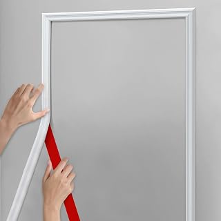 Hungbak 240" x 0.9" Peel and Stick Chair Rail Molding - Pre-Primed TPE Panel Trim for Wall Protection & Easy Home Decor