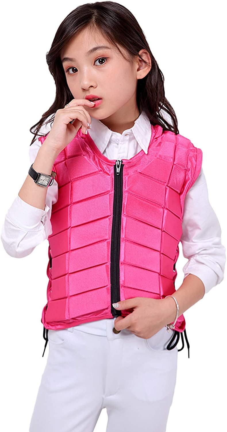 TentHome Unisex Bambini Gilet di Protezione Equestre EVA imbottito sicurezza equitazione attrezzature di Protezione del Corpo Guardia Gilet di assorbimento degli Urti