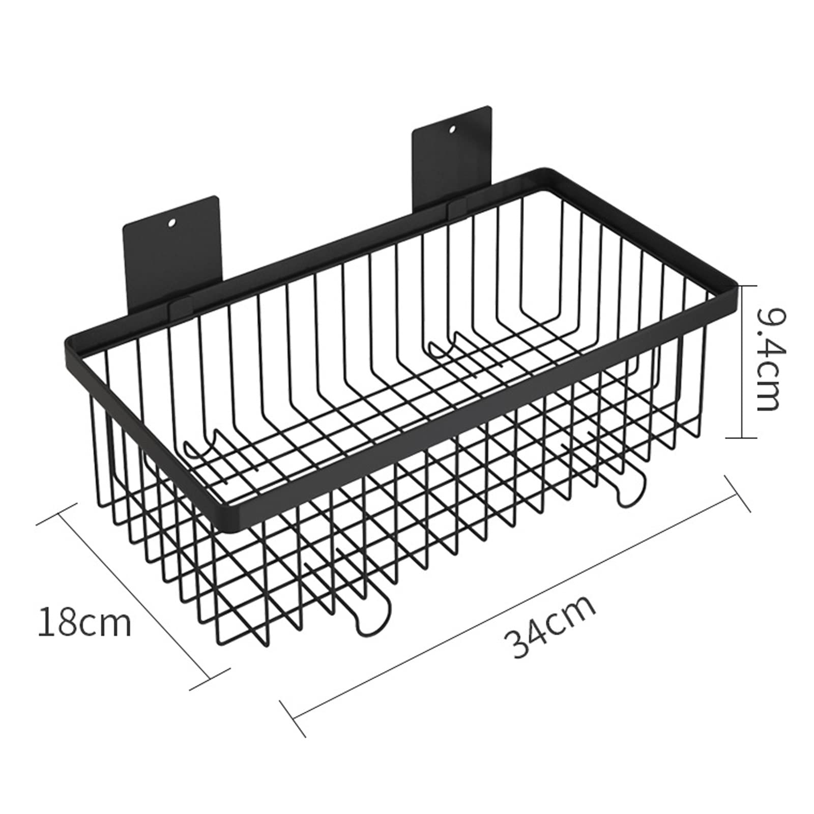 HJXGQJM Estante De Frutas Frutero De 2 Pisos Cesta De Frutas Metálica,Cesta De Almacenamiento Montada En La Pared, Cesta De Frutas Y Vegetales De Metal Estante para Frutas y Verduras(Noir)