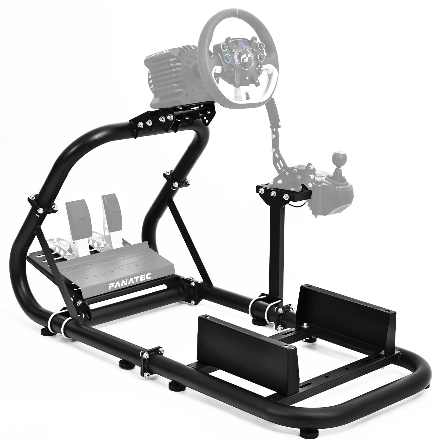 Marada Steering Wheel Simulator Cockpit Upgrade Fit for Fanatec, PXN, Thrustmaster, Logitech G25 G27 G29 G920 Stable Racing Stand Adjustable Frame, Wheel Pedal Shifter and Seat Not Include