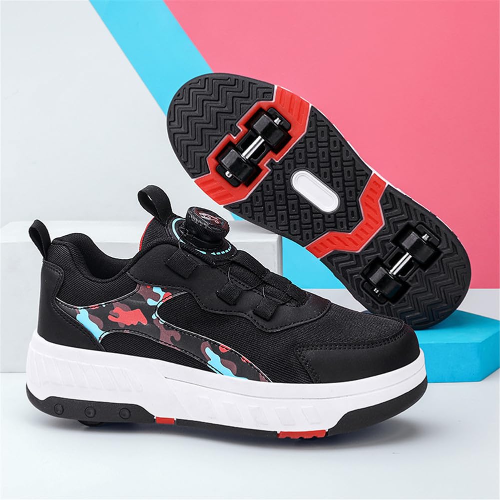 ENEN Zapatos con Ruedas Zapatillas con 4 Ruedas para Niños y Niña Exterior Patinaje Multifuncionales