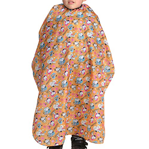 Colorfulife Child Hair Cutting Waterproof Cape Barber Kids Hair Styling Cloth with Snap Closure Professional Home Salon Hairdressing Wrap Cartoon Dog Pattern B018(Orange Dog)