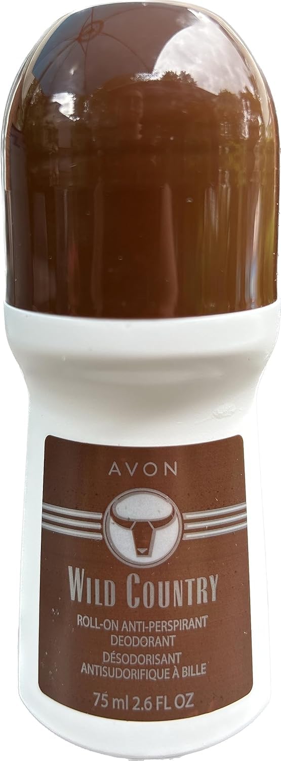 Avon Wild Country Roll-On Antiperspirant Deodorant For Men – 2.6 Fl Oz, 20-Pack, 24-Hour Odor Control, Sandalwood