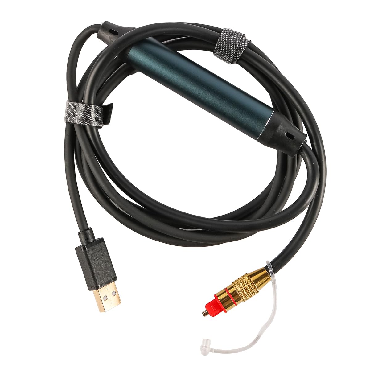Sarini Adattatore audio ottico da USB A a fibra ottica, connettore SPDIF audio da 1,5 m/4,9 piedi, cavo convertitore audio femmina per computer, laptop, scatola audio ottica