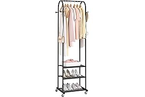 HEAVY DUTY CLOTHING RACK WITH WHEELS