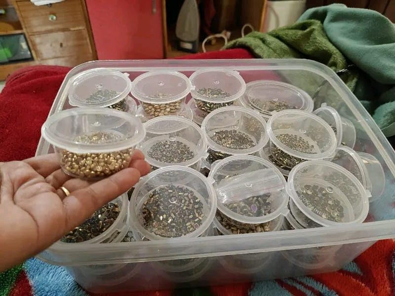 Image of Catloom | Pack of 50 | - 50ml Mini Container with Attached Lids | Reusable Food Container | Transparent Small Disposable Containers for Food, Sauce, Chutney, Samples (Transparent +Attached Lids)