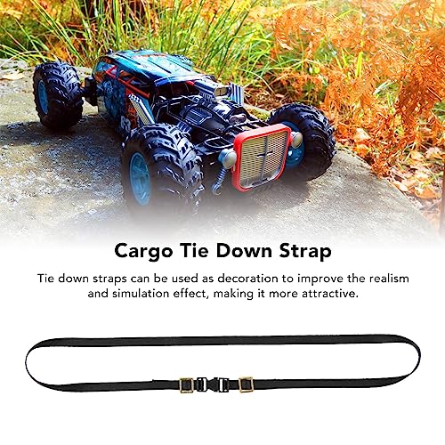 Image of RC Tie Down Straps, Sturdy Adjustable Design for 1 /10 Scale Vehicles, Straps Compatible with roof Rack for Outdoor Transport Racing Camping Events Enthusiasts