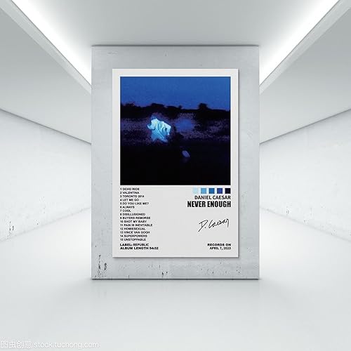 Miniatura 7 de BOODU Póster de Daniel con diseño de César Never Enough - Póster musical para habitación, arte de pared estético, decoración de dormitorio, 16 x 24