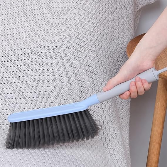 Image of Multifunctional Dust Brush /Soft Cleaning Brush /Dusting Brush /Dusters for Cleaning Home /Brush with Microfiber /No dust /Soft bristles for, Bed, Wardrobe, Couch, Car Seats, Piano (Blue)
