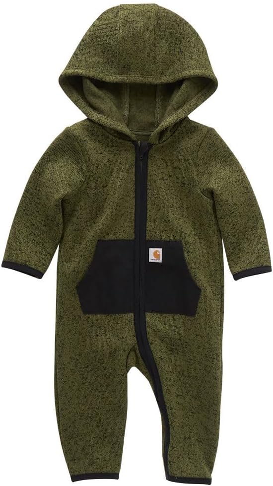 Carhartt Kid's CM5402 Long-Sleeve Zip-Front Coverall - Boys - 18 Months - Chive Heather