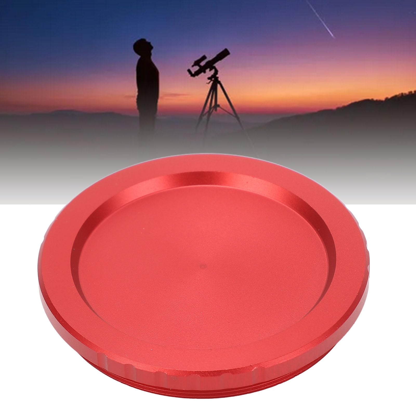 Osłona Przeciwpyłowa Teleskopu, Osłona Przeciwpyłowa Obiektywu Teleskopu ze Stopu Aluminium M48 X 0,75, Gwintowana Osłona Okularu Akcesoria do Okularu Teleskopu Astronomicznego