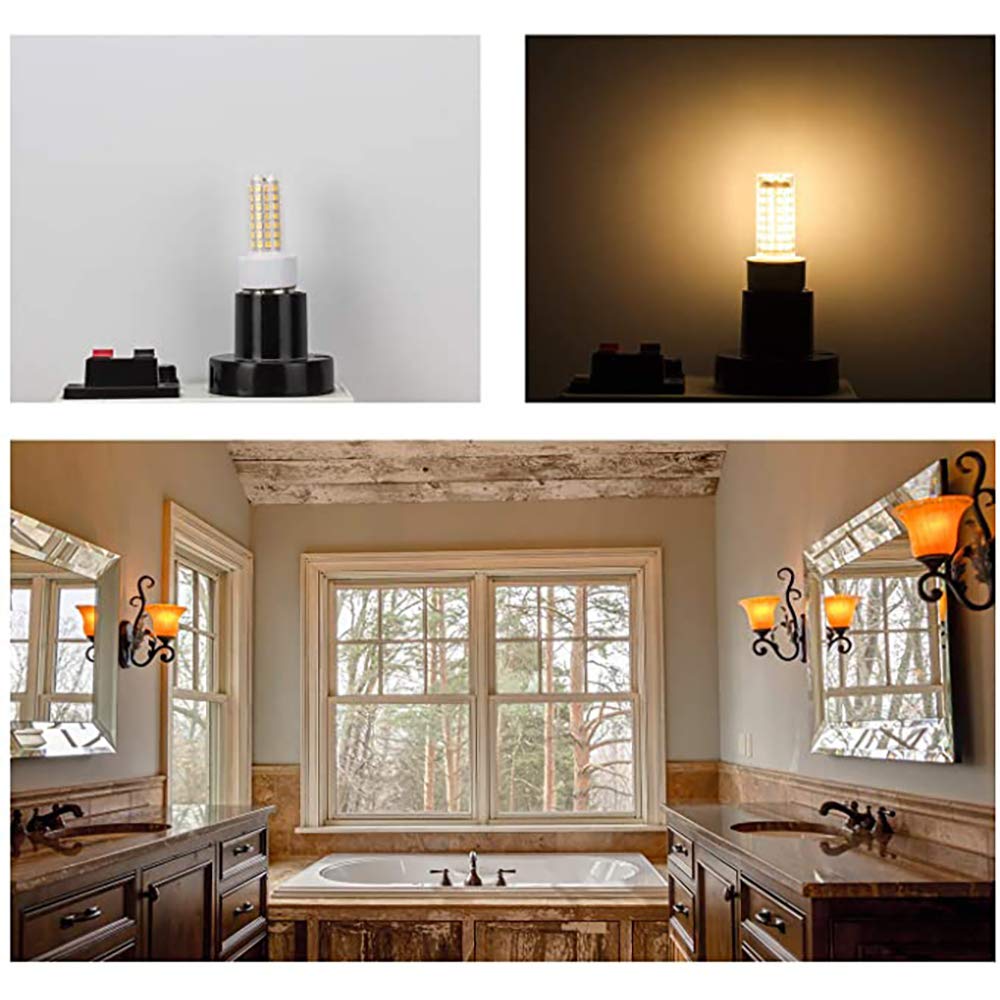 HHF LED Bulbs Lamps, 4PACK LED Candelabra Light Bulbs E14 Base 5W Equivalente a 60W Lámpara incandescente Lámparas de cerámica Blanca fría cálida 500 lúmenes (Color emisivo : Cold White 6000K)