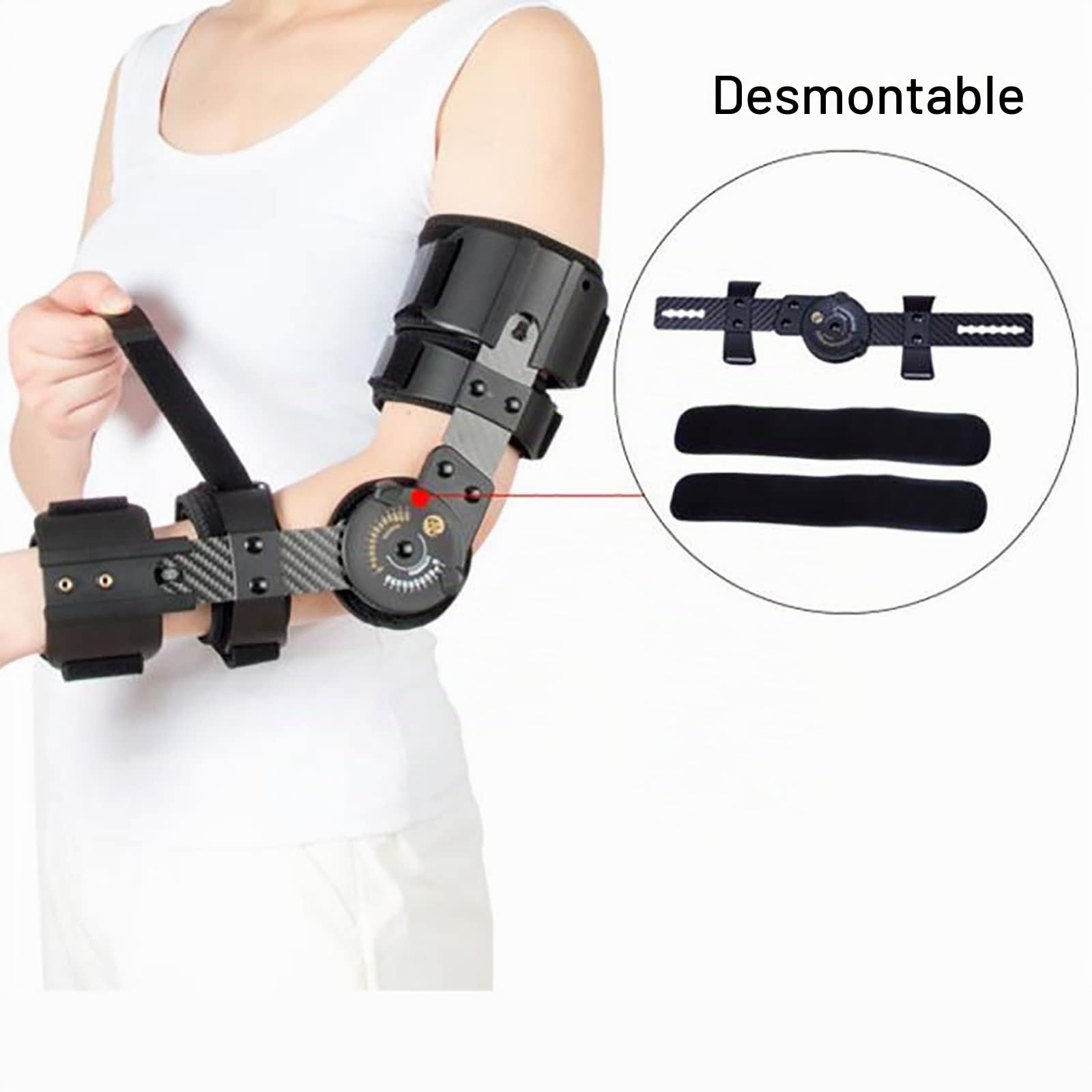 Codera articulada, férula de Brazo posoperatoria telescópica Ajustable, con órtesis de Brazo estabilizador de Cabestrillo, para dislocado y recuperación de Lesiones en el Brazo