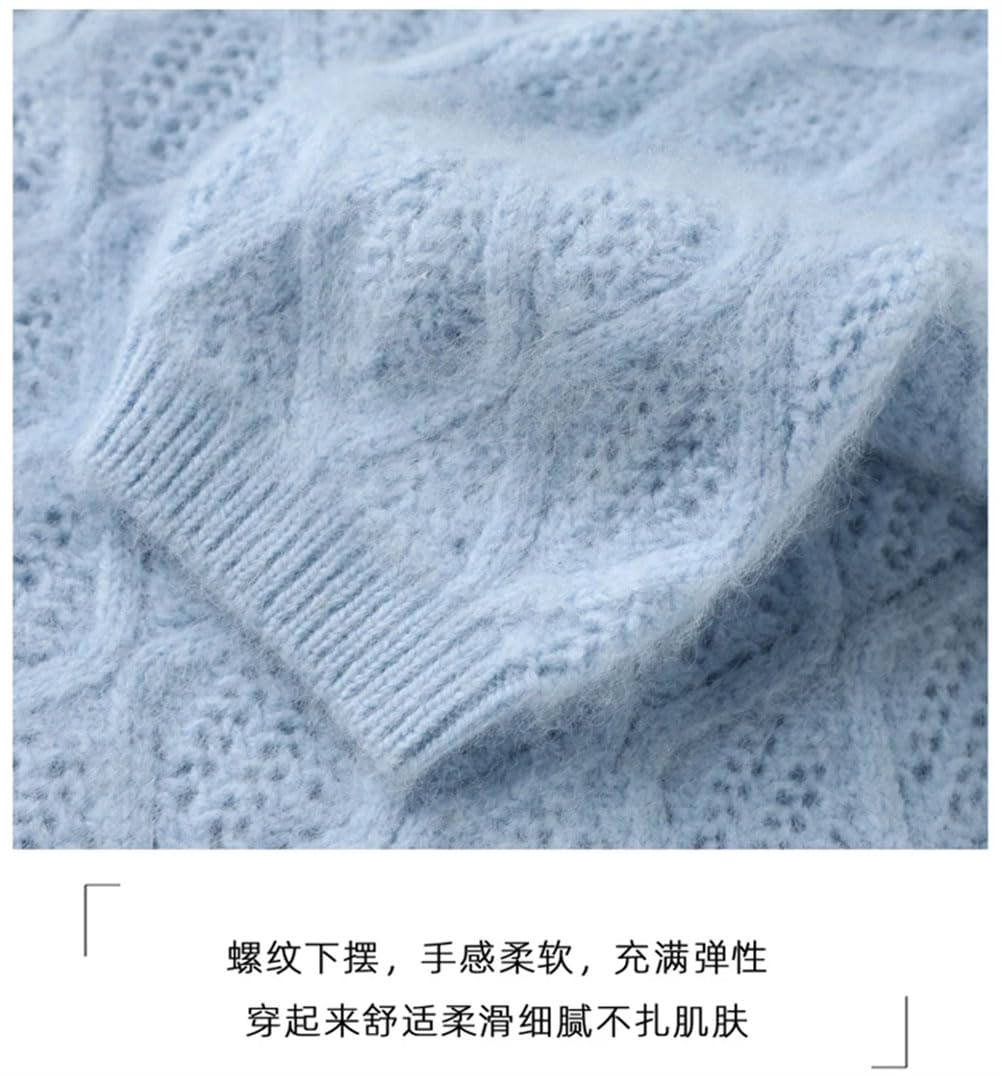 Maglione da donna lavorato a maglia a maniche lunghe con scollo a V allentato morbido maglione casual tinta unita