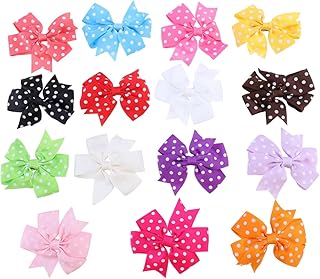 Totority 15 Grampos De Cabelo Para Bebês Presilhas De Bebê Para Bebês Grampos De Cabelo De Jacaré Para Arcos Arcos De Cabelo De Jacaré Arcos De Cabelo De Jacaré Laços De Cabelo Para Bebês