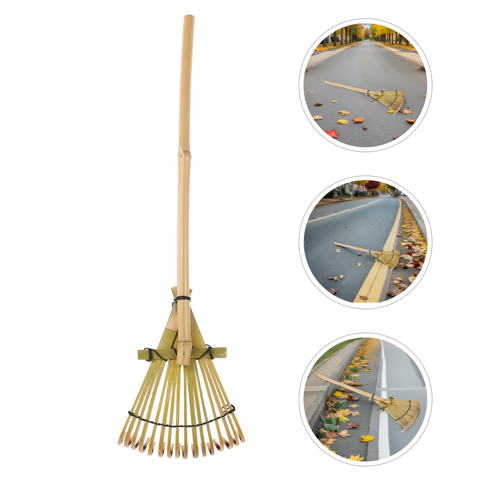 2 Pezzi Rastrello da Giardino in Bambù con Manico Ergonomico Rastrillo per Sabbia e Bonsai Strumento Manuale per Paesaggistica Rake per Vassoio Sabbia e Coltivazione Delicata
