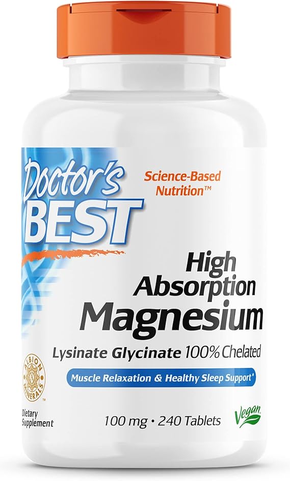 Doctor's Best High Absorption Magnesium Glycinate Lysinate, 100