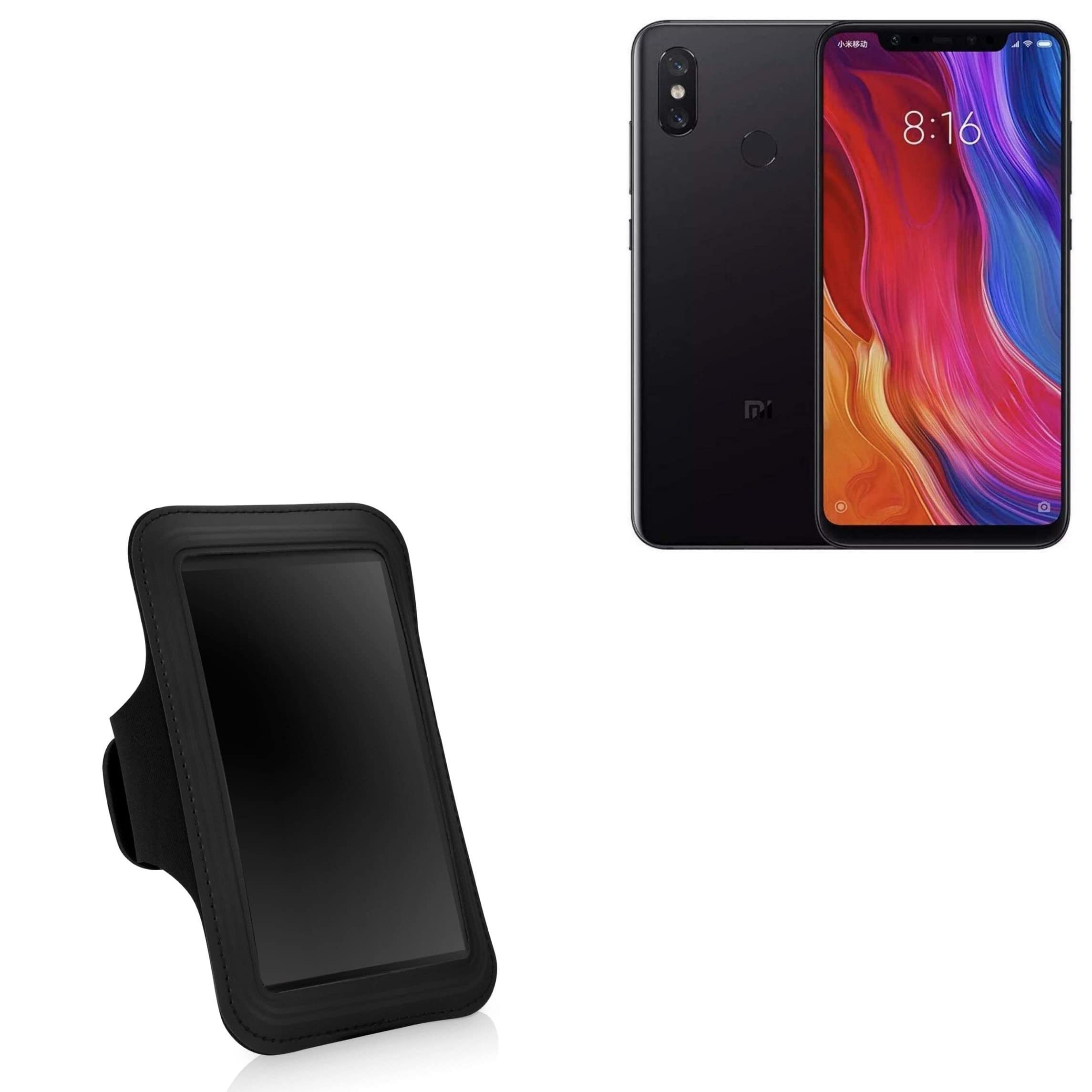 BoxWave Case Compatible with Xiaomi Mi 8 - Sports Armband, Adjustable Armband for Workout and Running for Xiaomi Mi 8 - Jet Black