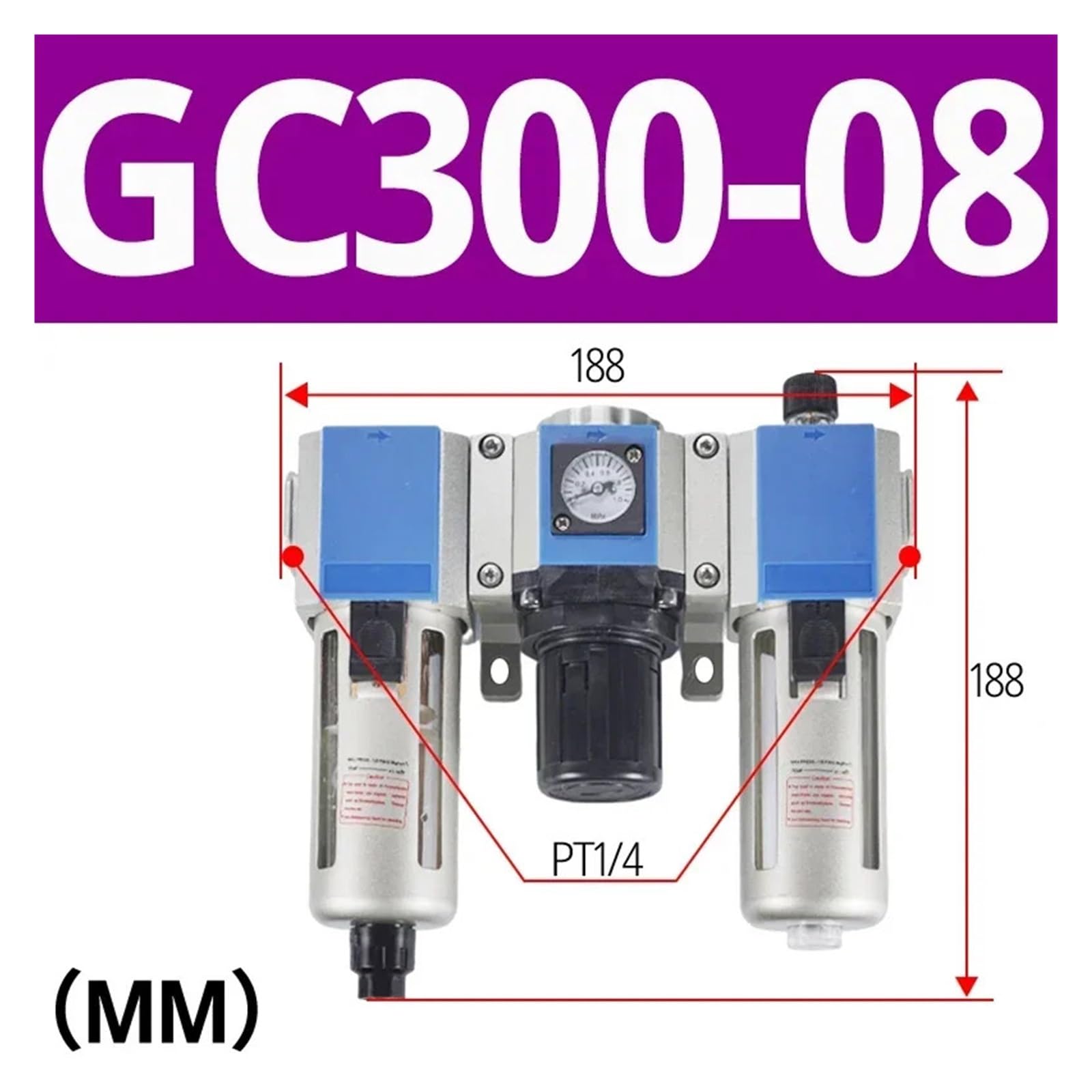 GC200-06/08 GC300-08/10/15 GFC200-06/08 GFC400-15 GFR200-08 GFR300-08/10/15 Urządzenie do uzdatniania źródła powietrza z zaworem redukcyjnym ciśnienia z filtrem (GC3000-08)