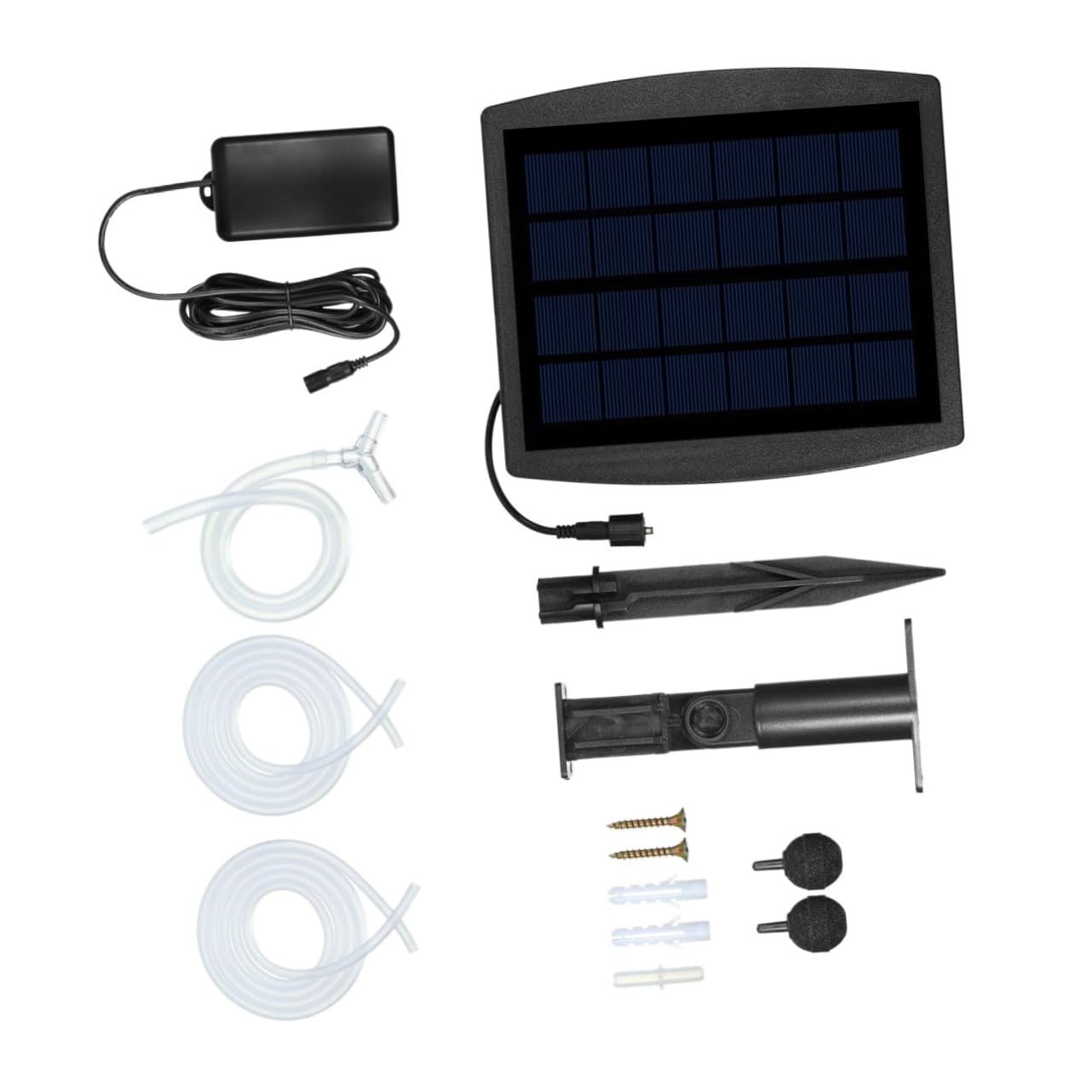 Hemobllo Solar Sauerstoffpumpe für Teich und Aquarium Tragbar 1 L/min 1800 Mah Leiser Belüfter für Außenbereich