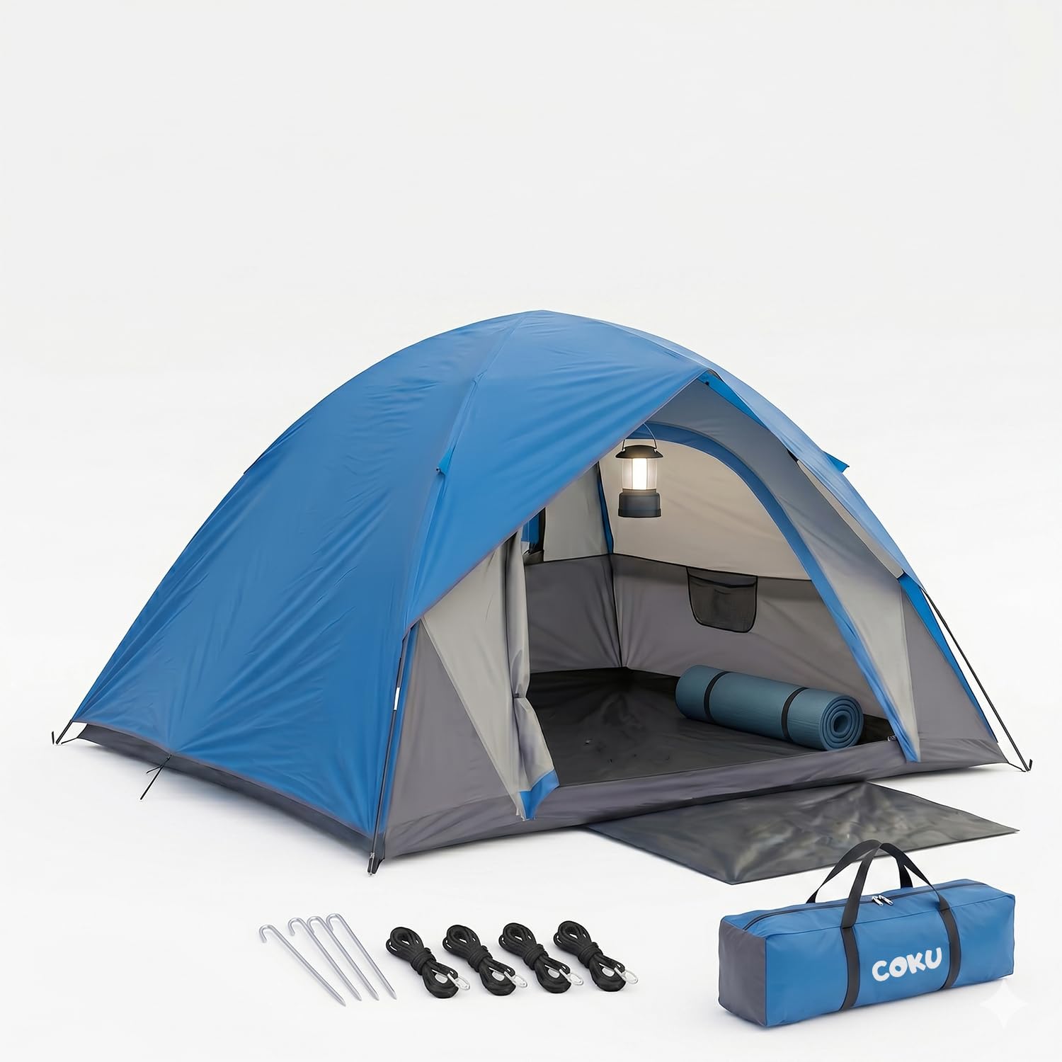 Coku 4 Person Camping Tent Waterproof Outdoor Heavy Duty Dome Tent with Carry Bag | Lightweight Portable Easy Setup Tent for Camping, Hiking, Trekking, Travel & Outdoor Adventure (for 4 Person)-image-47