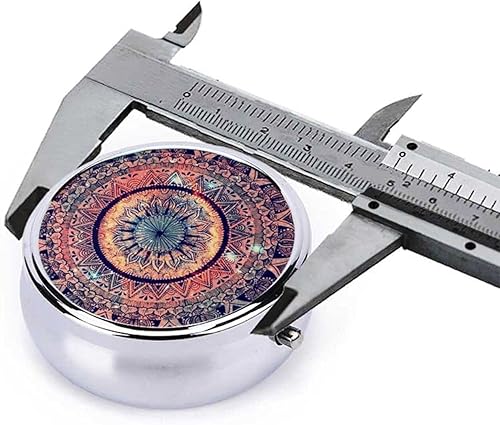 Miniatura 10 de Vincent Blossoming Almond Tree Van Gogh Pastillero para bolso pequeño de viaje redondo de metal inoxidable Pastillero contenedor de medicina