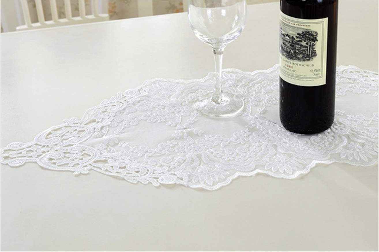 Centrotavola In Pizzo Bianco Rustico Chic – Runner Per Tavolo Da Pranzo, Matrimonio E Feste (30 Cm X 210 Cm)