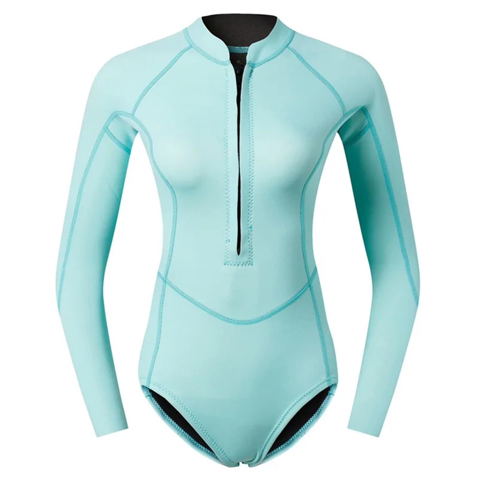 Traje De Neopreno Buceo For Mujer, Traje De Neopreno 2 Mm, Baño Rosa Manga Larga, For Surf, Esnórquel(Green,S)