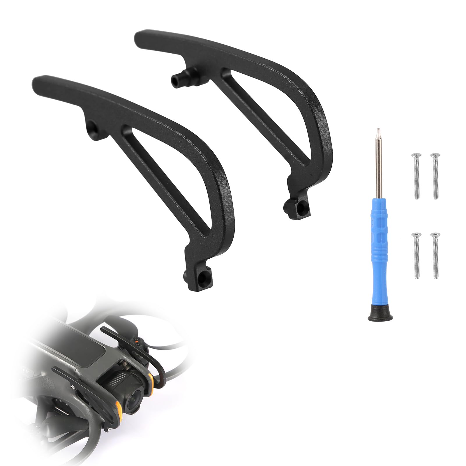 2pcs Gimbal Bumper for DJI Avata 2, Aluminum Alloy Gimbal Bumper Guard Anti-Collision Protector Bumper for DJI Avata 2 Accessories (Black)