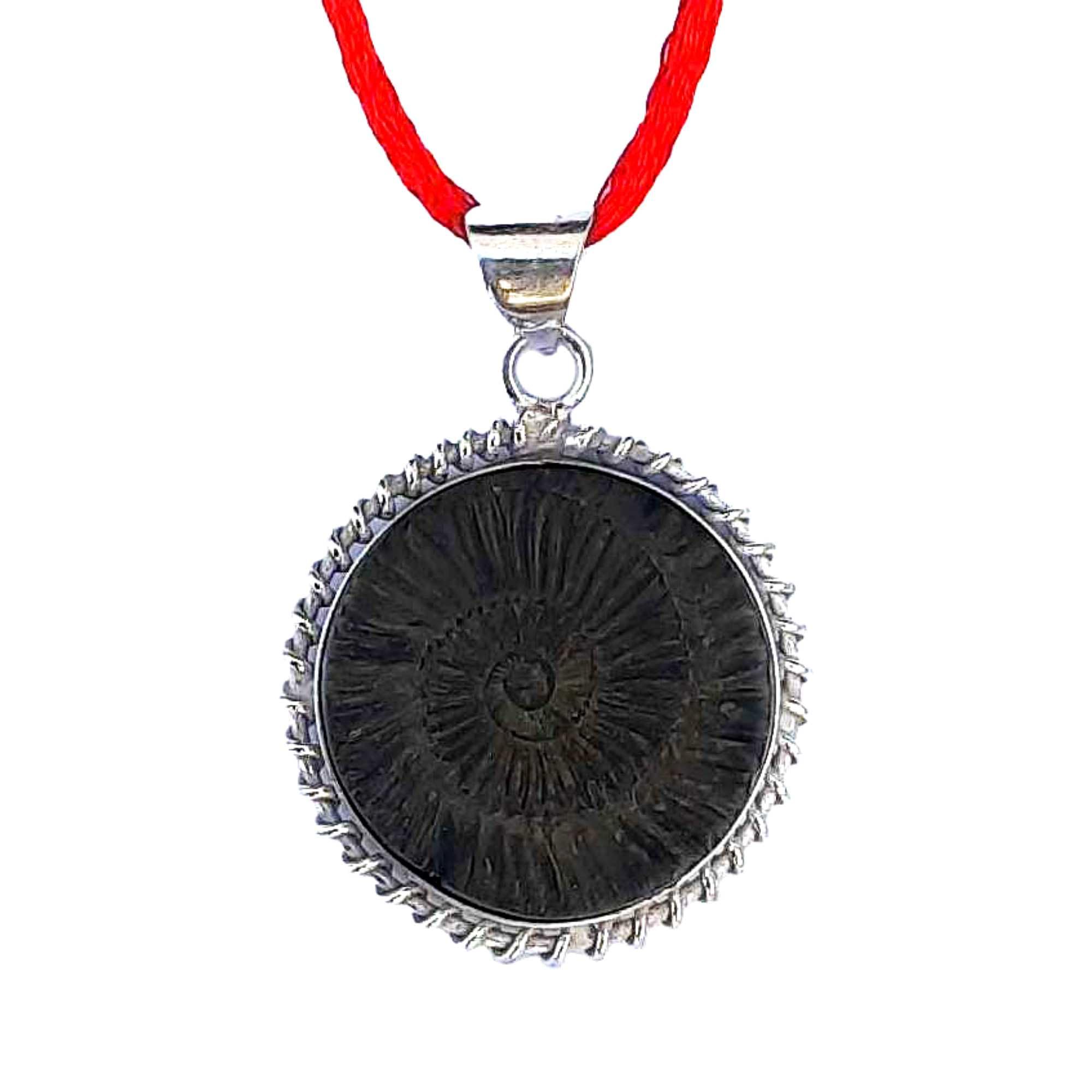 ishaSpiritualsOiginal Shaligram Pendant Locket from Nepal Gandaki River Original Natural Rare Sudarshan Chakra Saligrama ji Pendant Certified