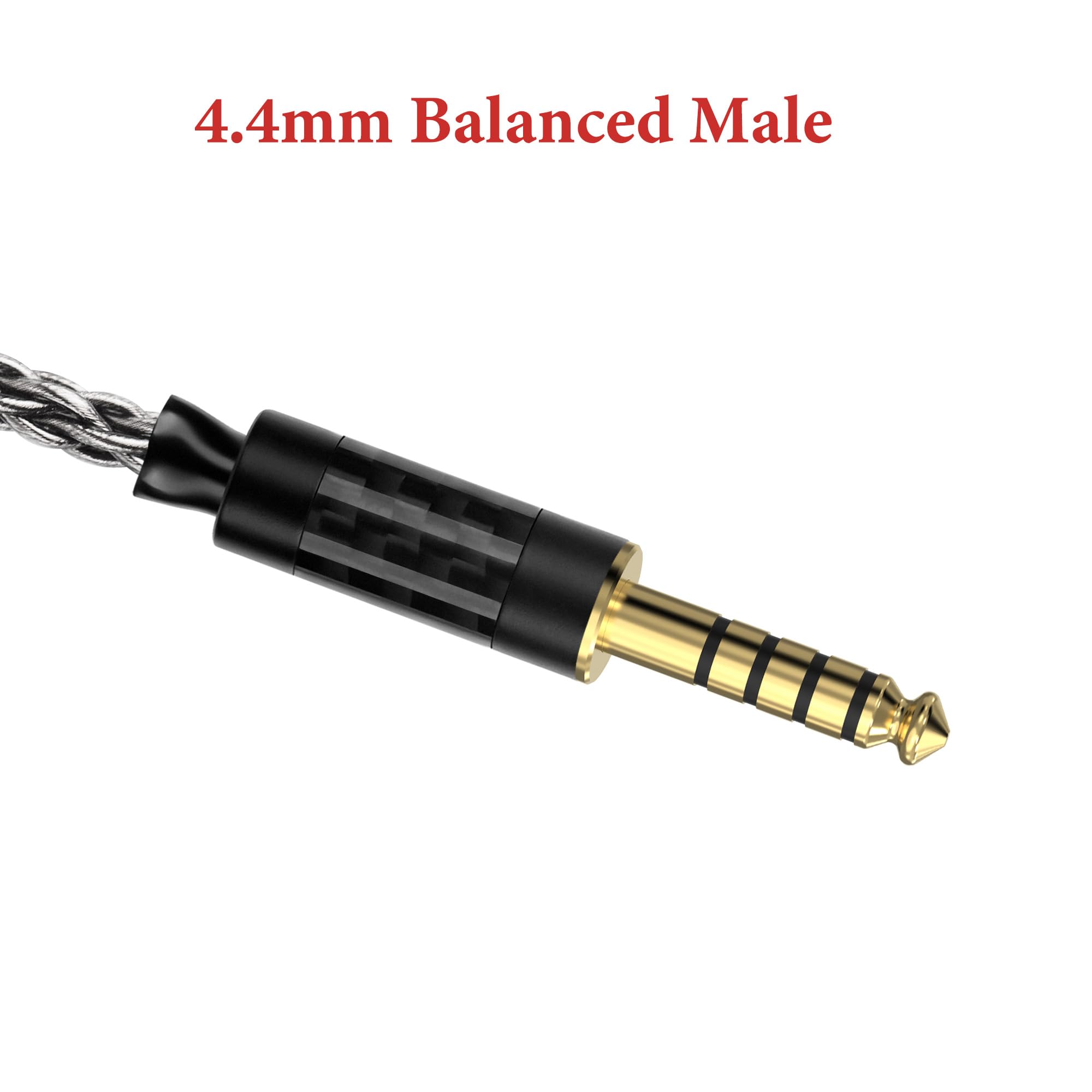Geekria Apollo 4,4-mm Balanced-Extension-Kabel, silbervergoldeter Kupfer-Upgrade-Kabel, 4,4-mm Male-auf-Female HiFi-Audiokabel für Kopfhörer, DAC, Verstärker, DAP (9,8 ft / 3 m)