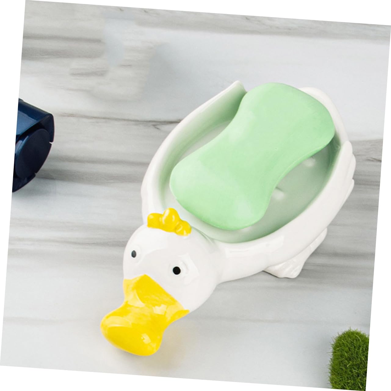 2 Stück Keramik Seifenschalen Tierform mit Ablauföffnung Seifenhalter Dusche Bad Küche Dekorativer Abtropfhalter