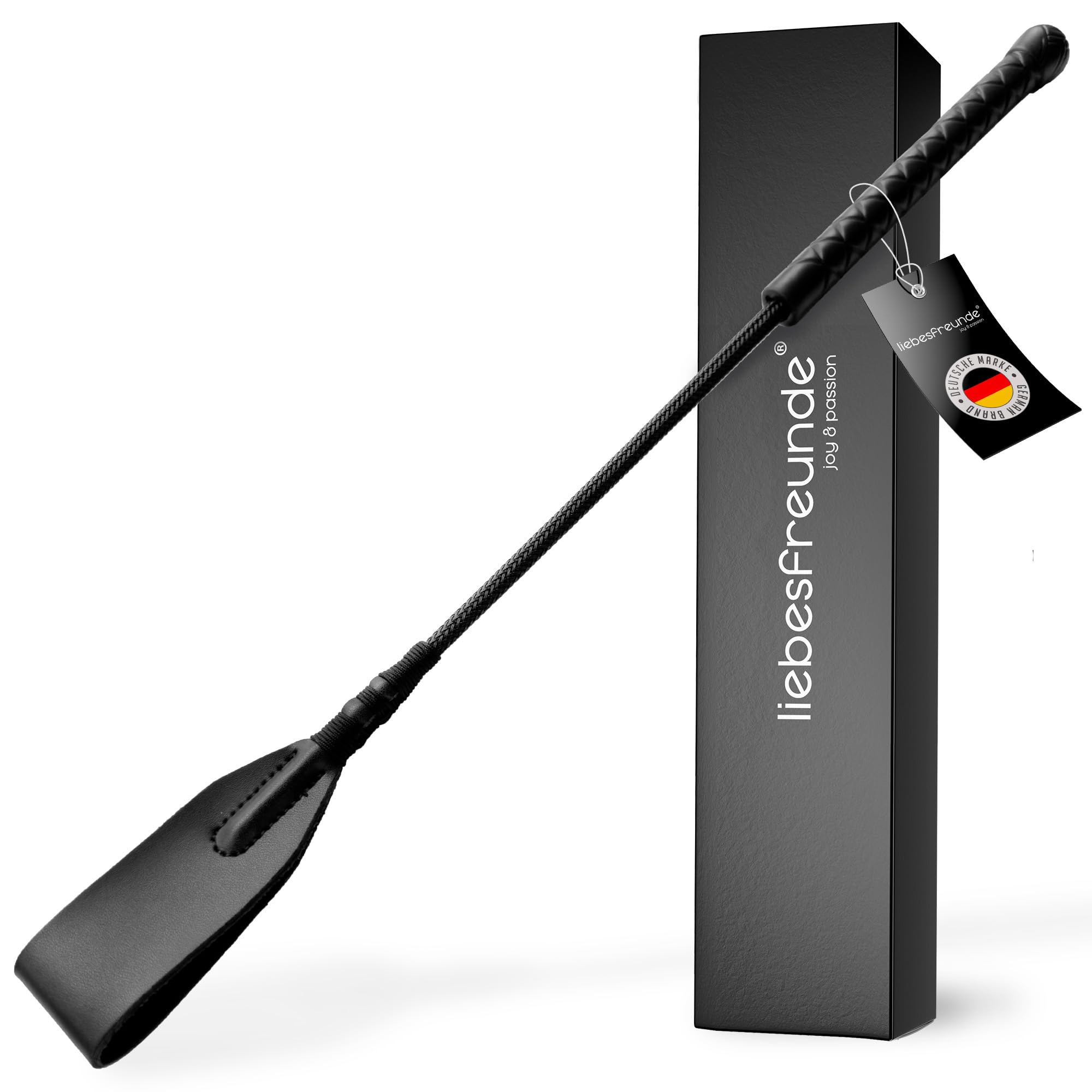 Liebesfreunde® Peitsche für heiße BDSM Abenteuer I SM Gerte Sex Spielzeug extrem hart für Frauen und Männer I Reitgerte Sexspielzeug für Paare