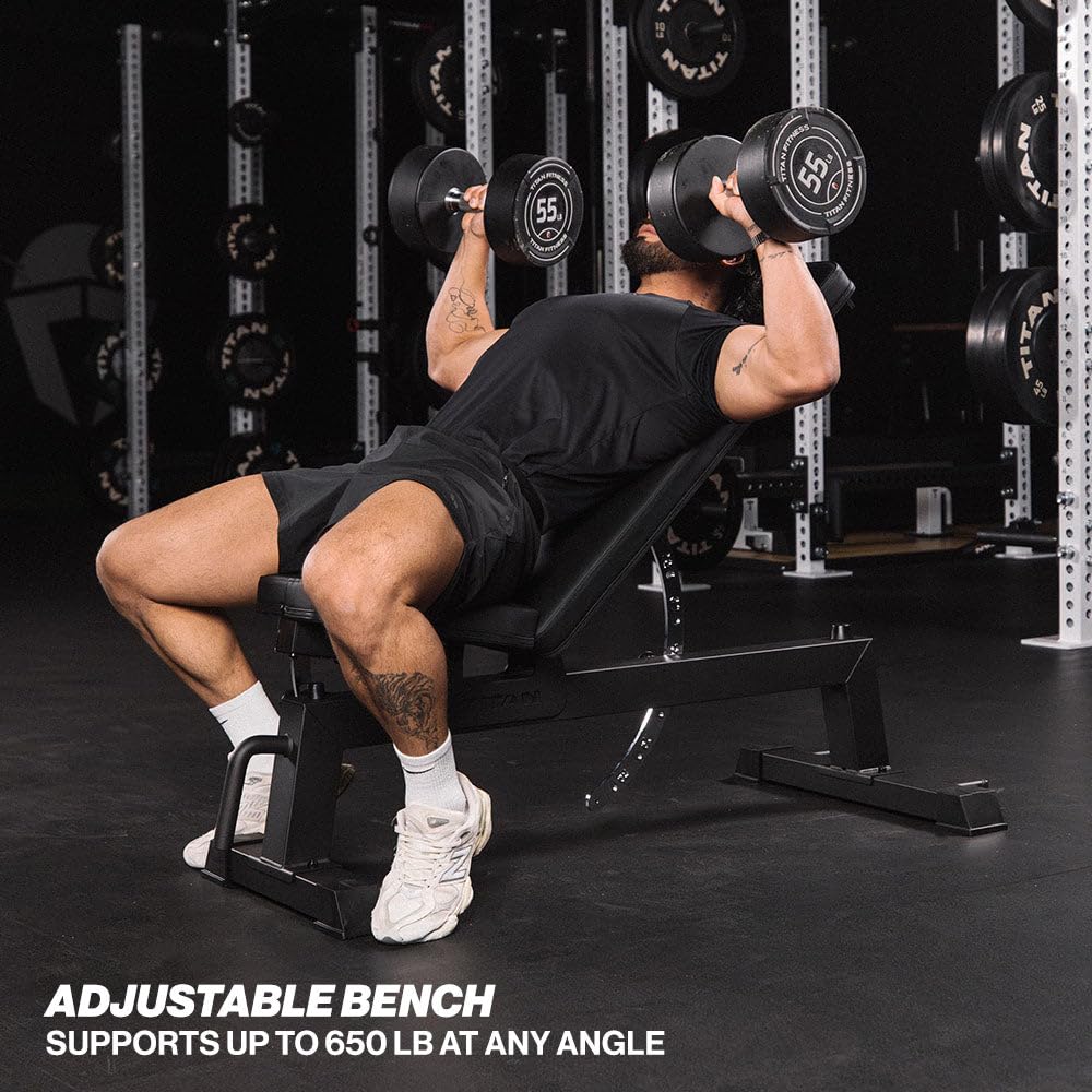 Performance Series Adjustable Bench, Supports 650 LB Incline, Versatile Utility Bench for Home Gym Weightlifting, Strength Training, Flat, Incline, Upright Positions